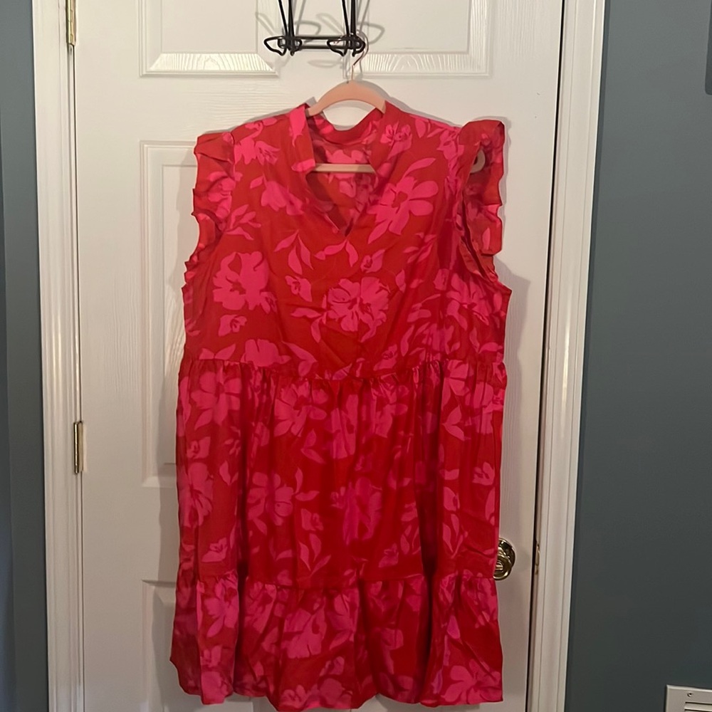 Super cute pink floral dress! 3x 18w